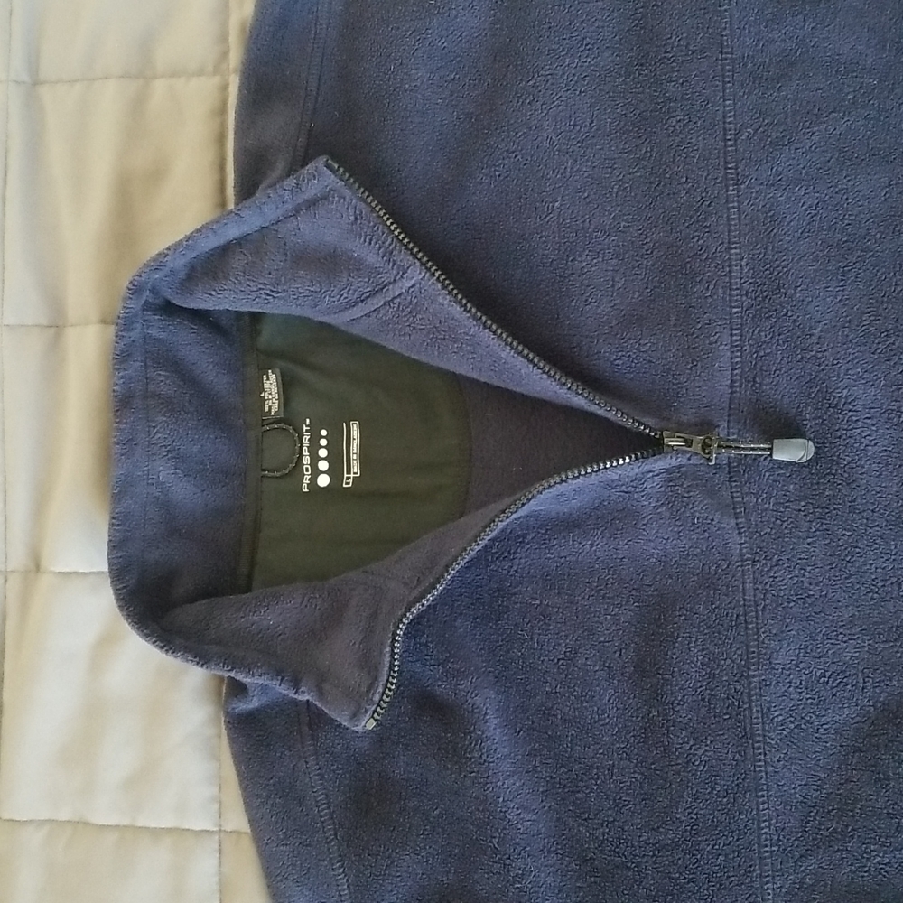 PROSPIRIT Fleece Dark Blue Mens Large Jacket - Picture 6 of 12
